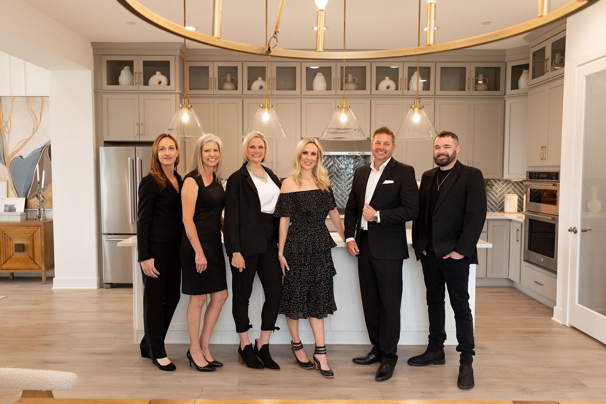 team photo in industrial office