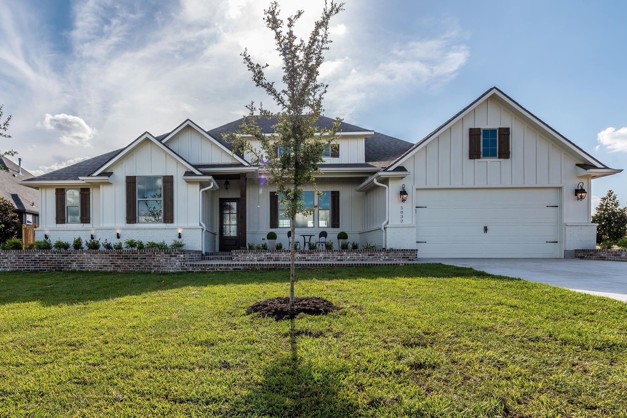Family views home