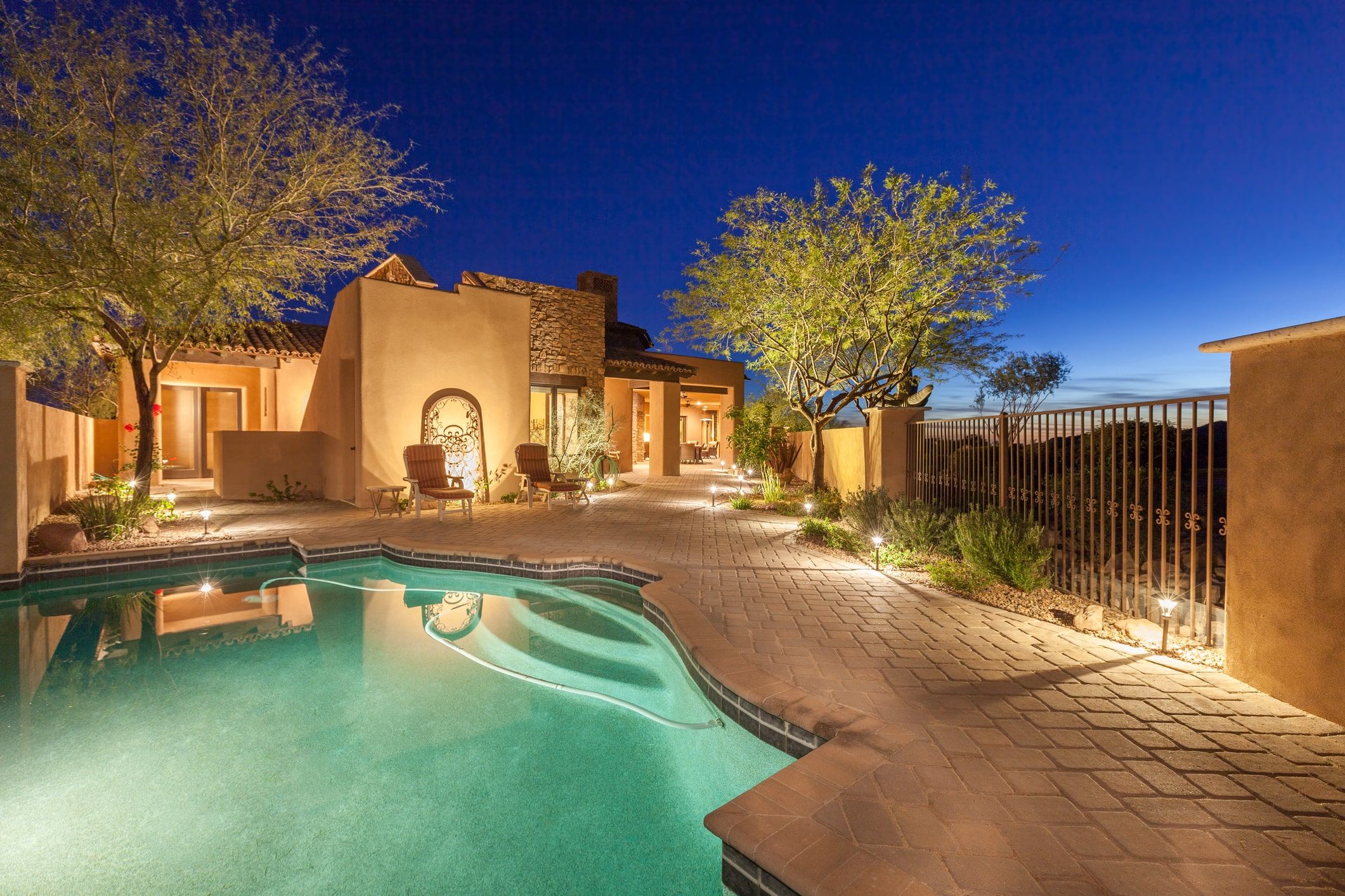 Family views home
