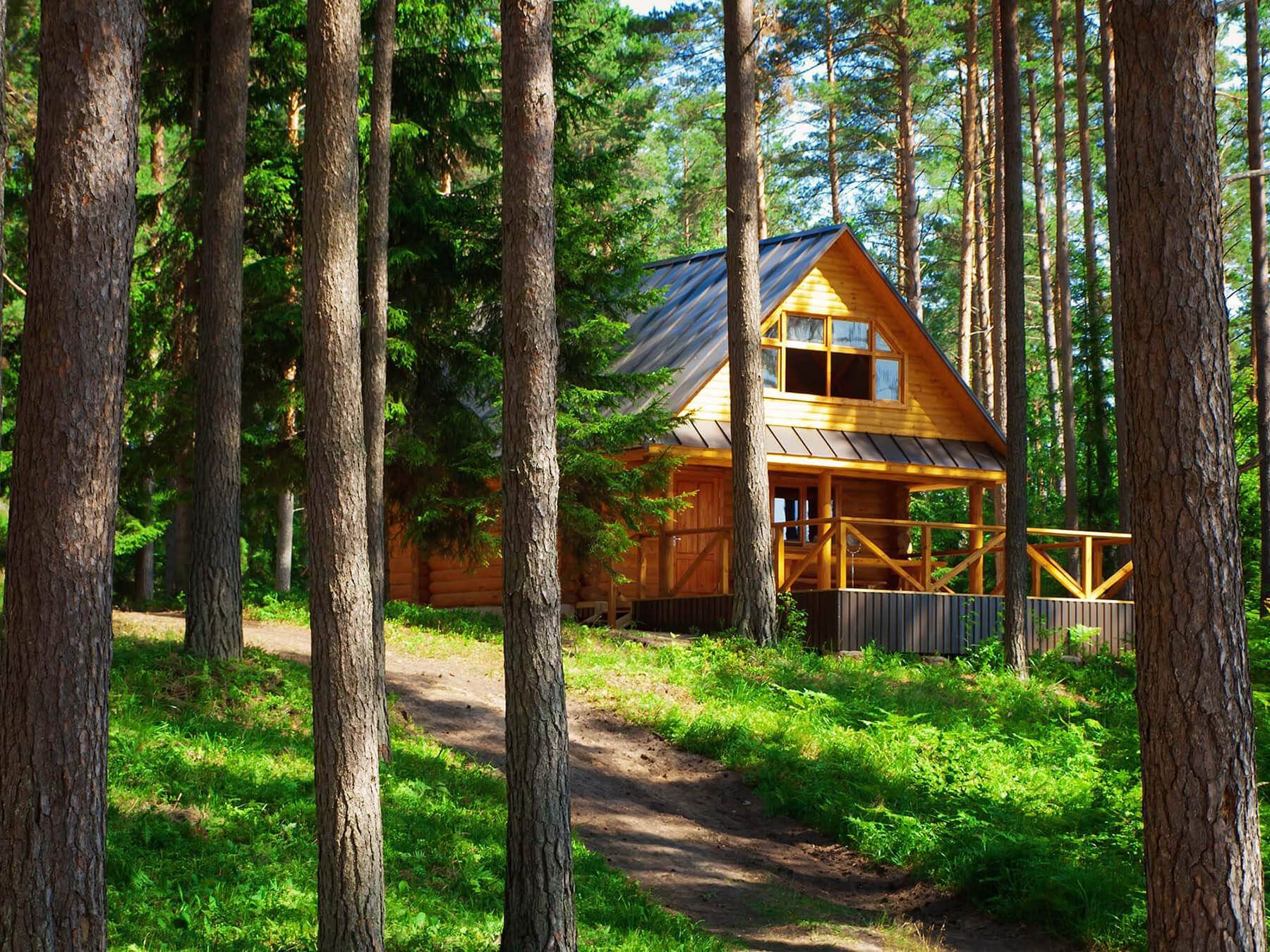 Family views home
