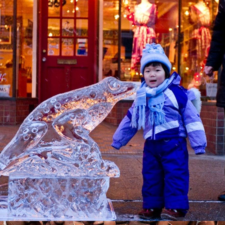 Young goat grazing on green grass in a sunny field.