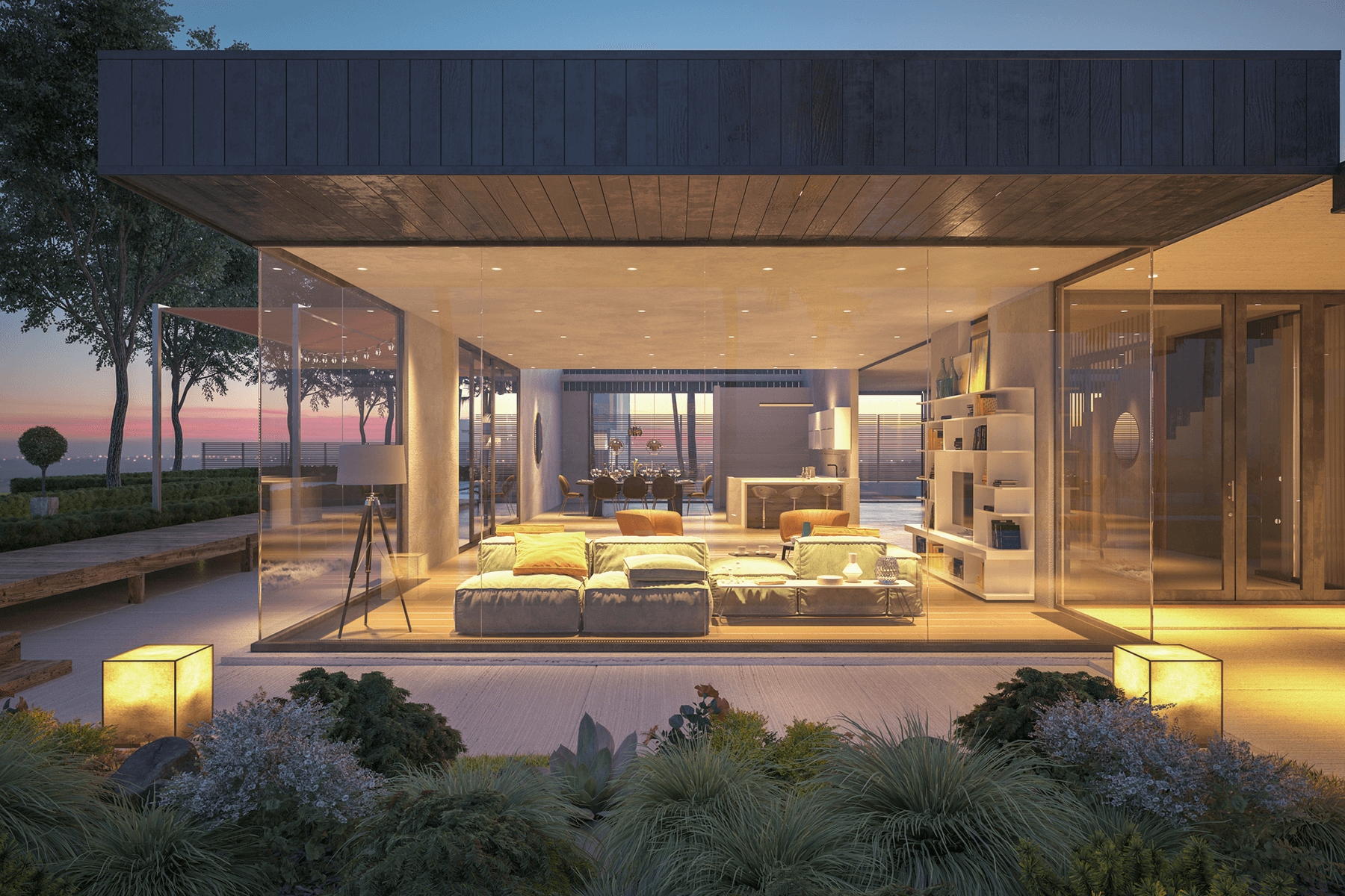 Agent house tour with couple