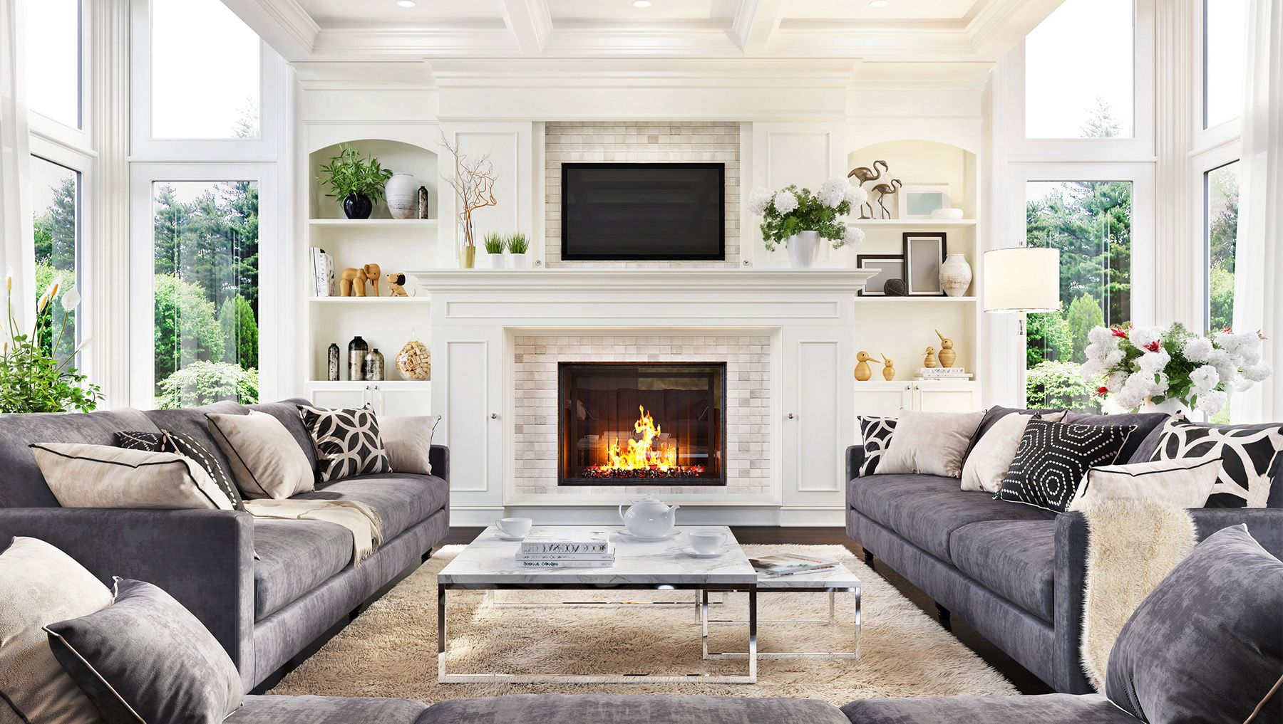 Agent house tour with couple