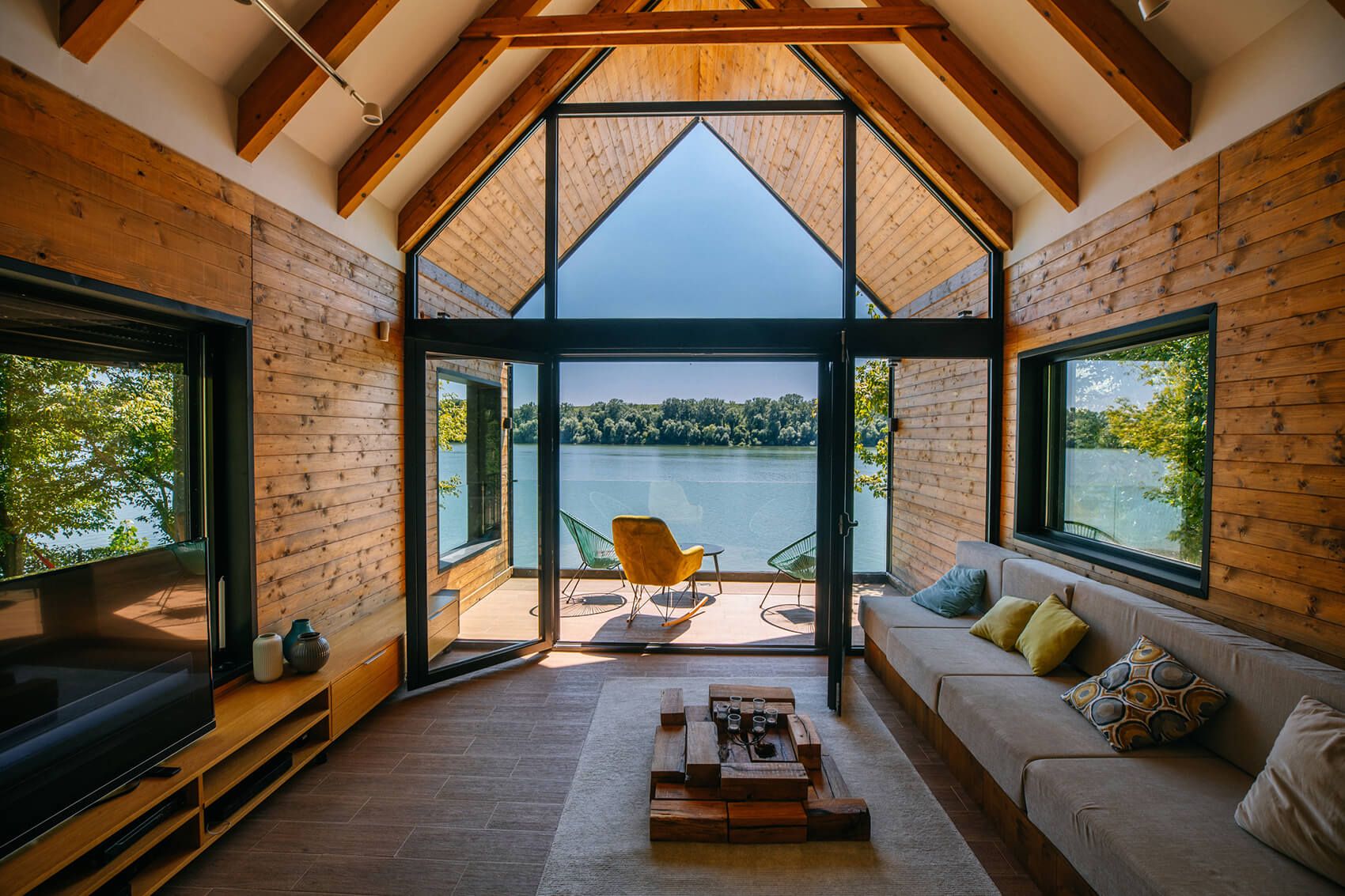 Family views home