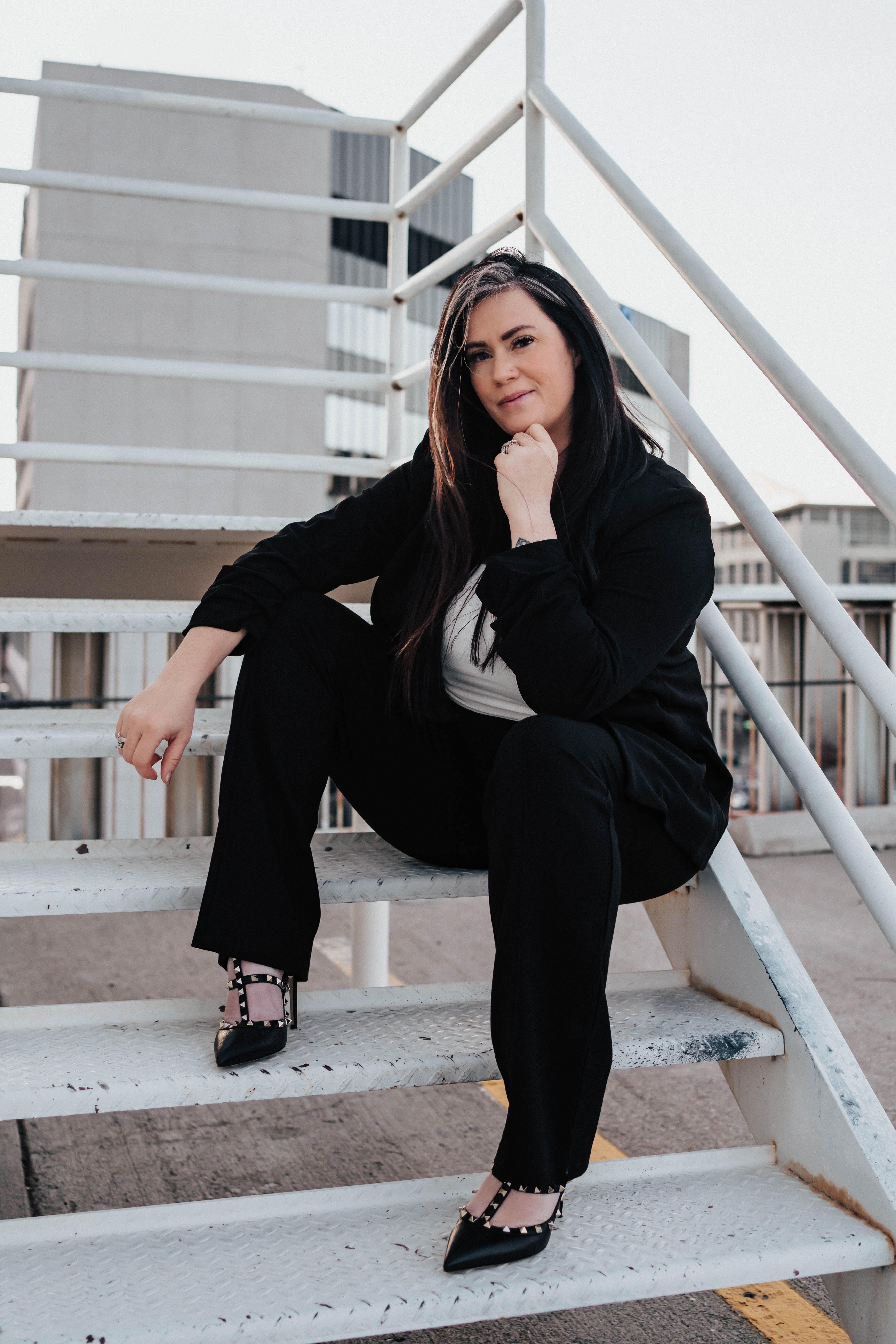 team photo in industrial office