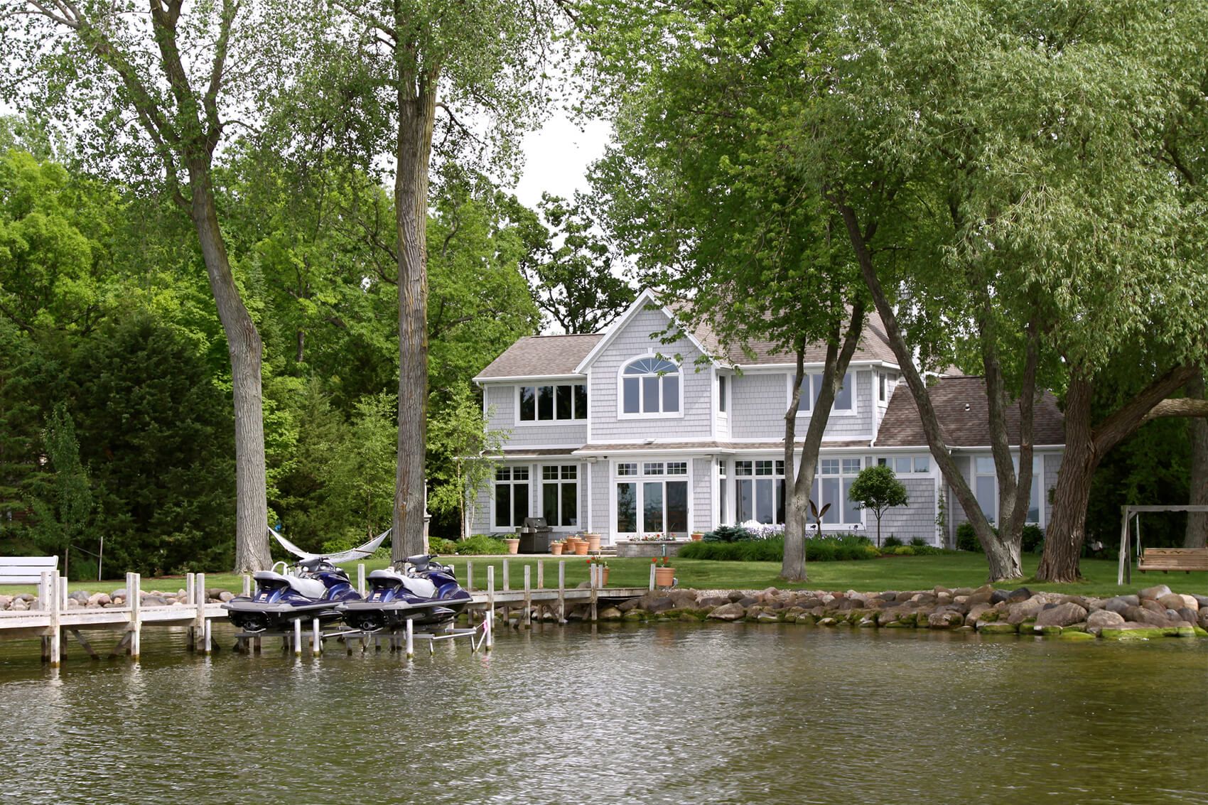 Family views home