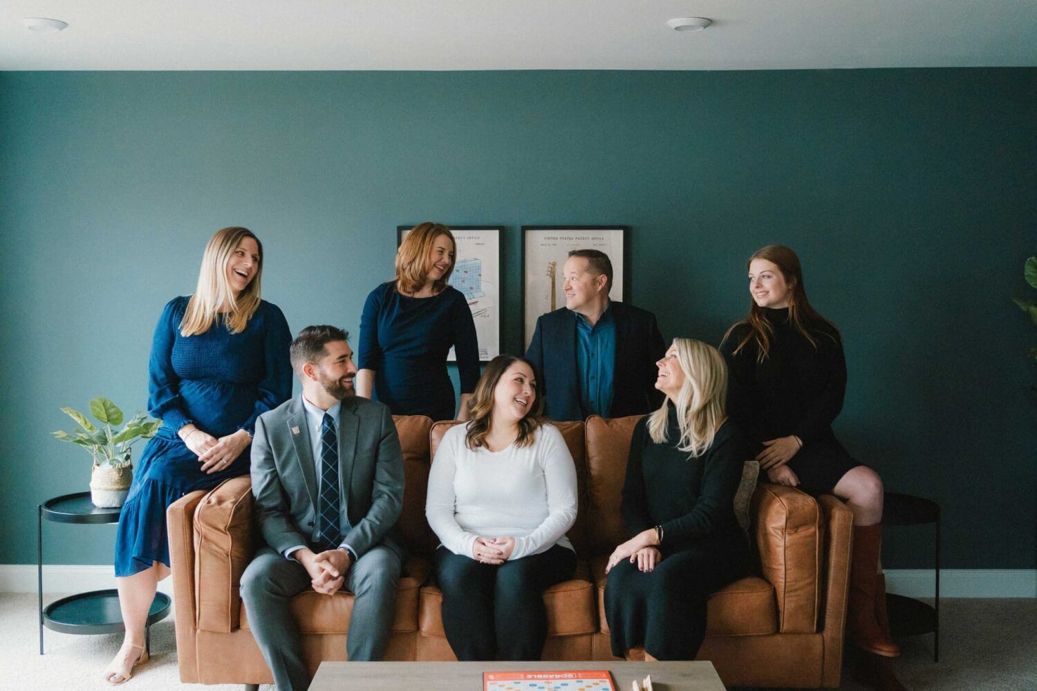 team photo in industrial office