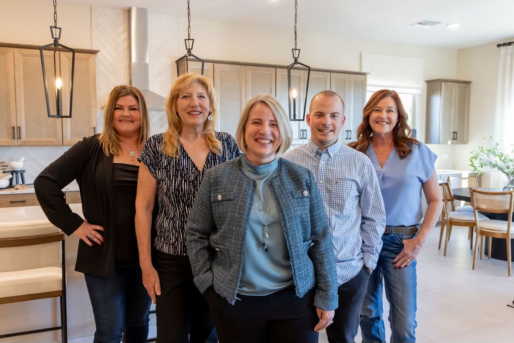 team photo in industrial office