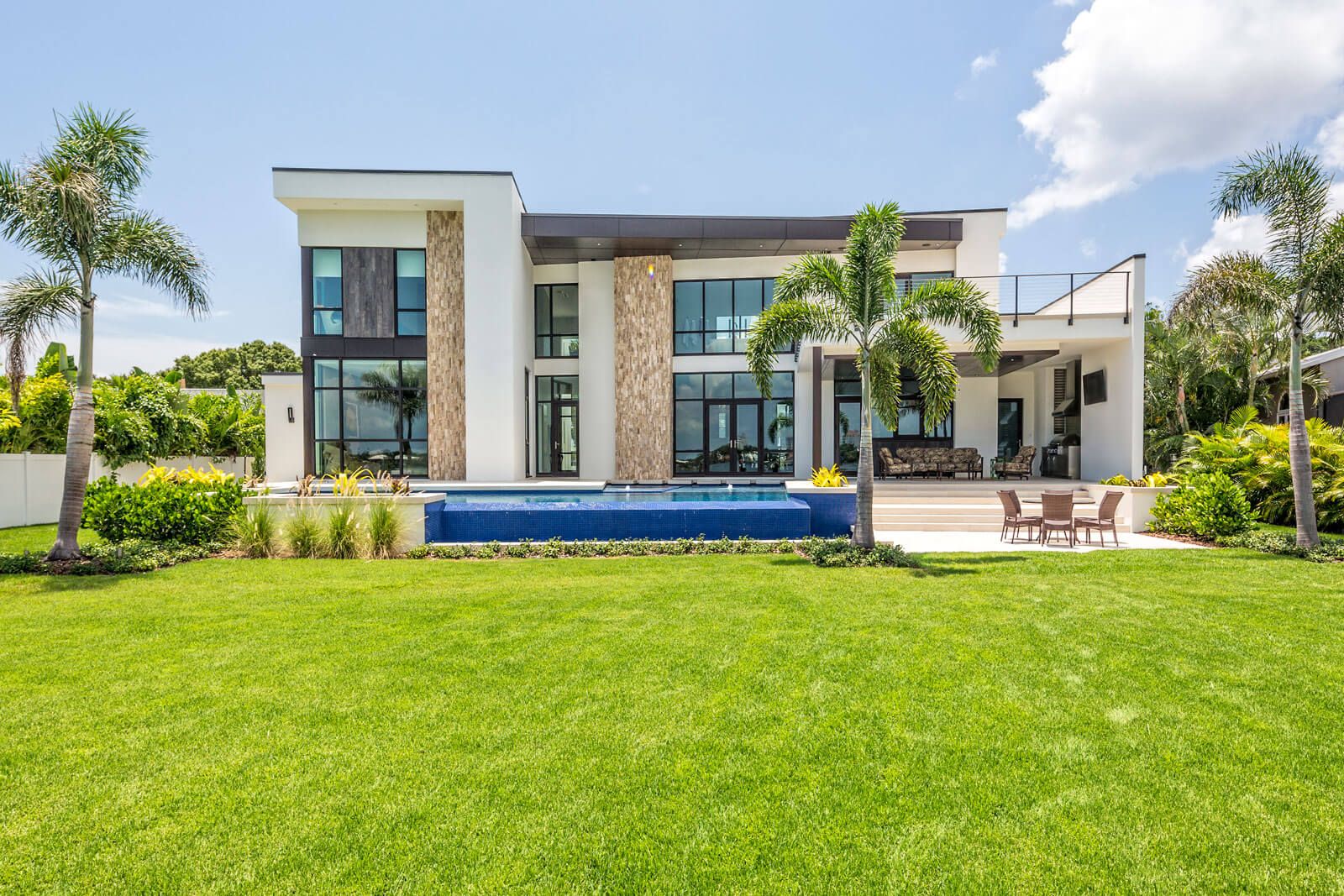 Family views home