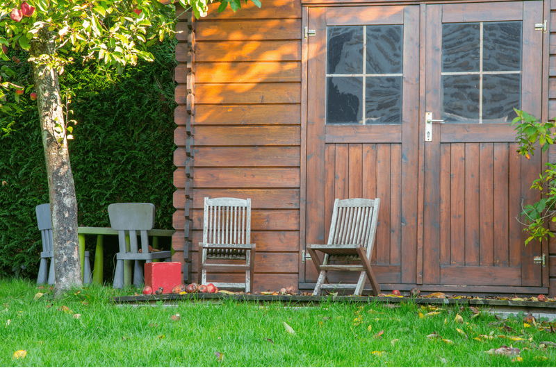 modern home sunset in background
