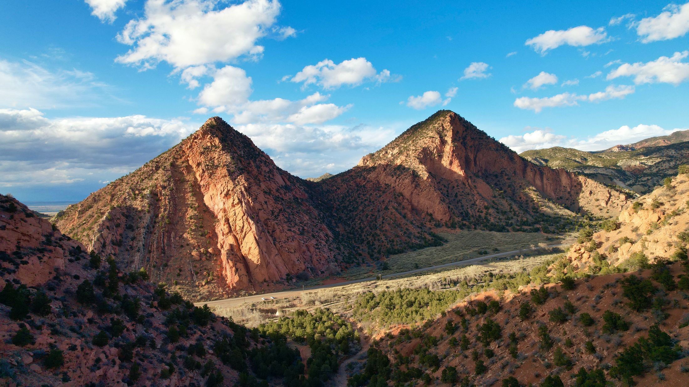 modern home sunset in background