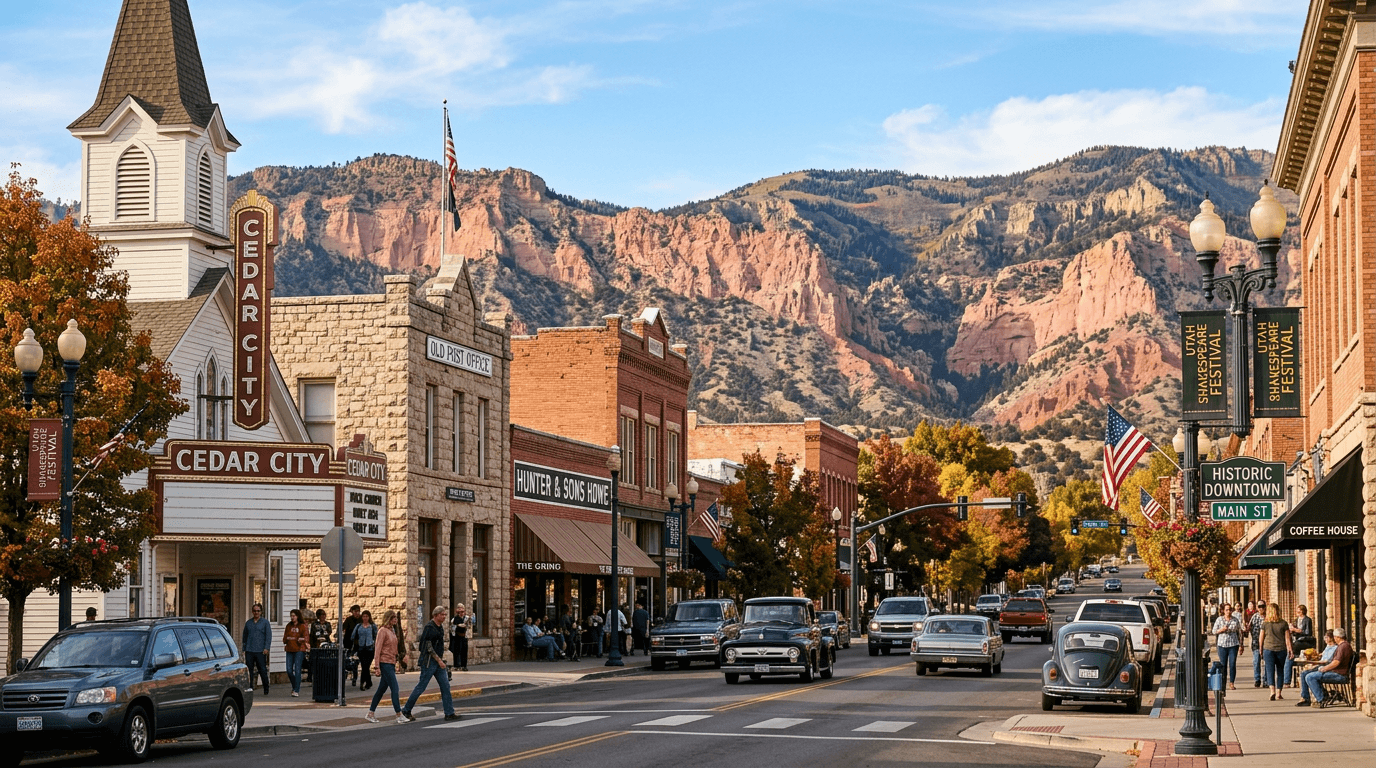 Historic Downtown Area in Cedar City Utah