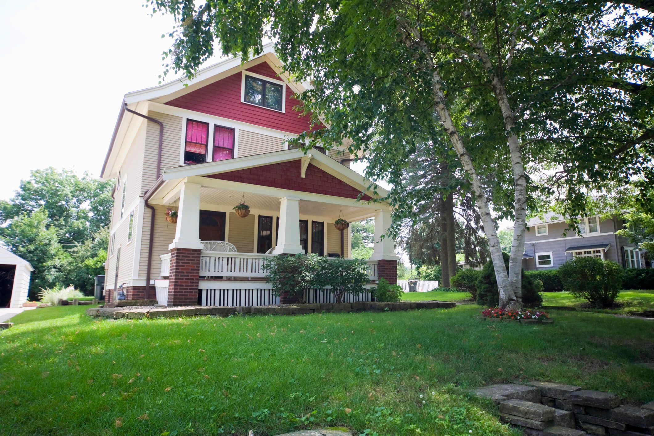 modern home sunset in background
