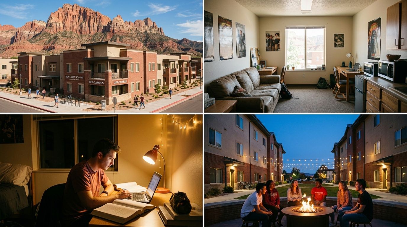 Exterior view of off-campus student housing