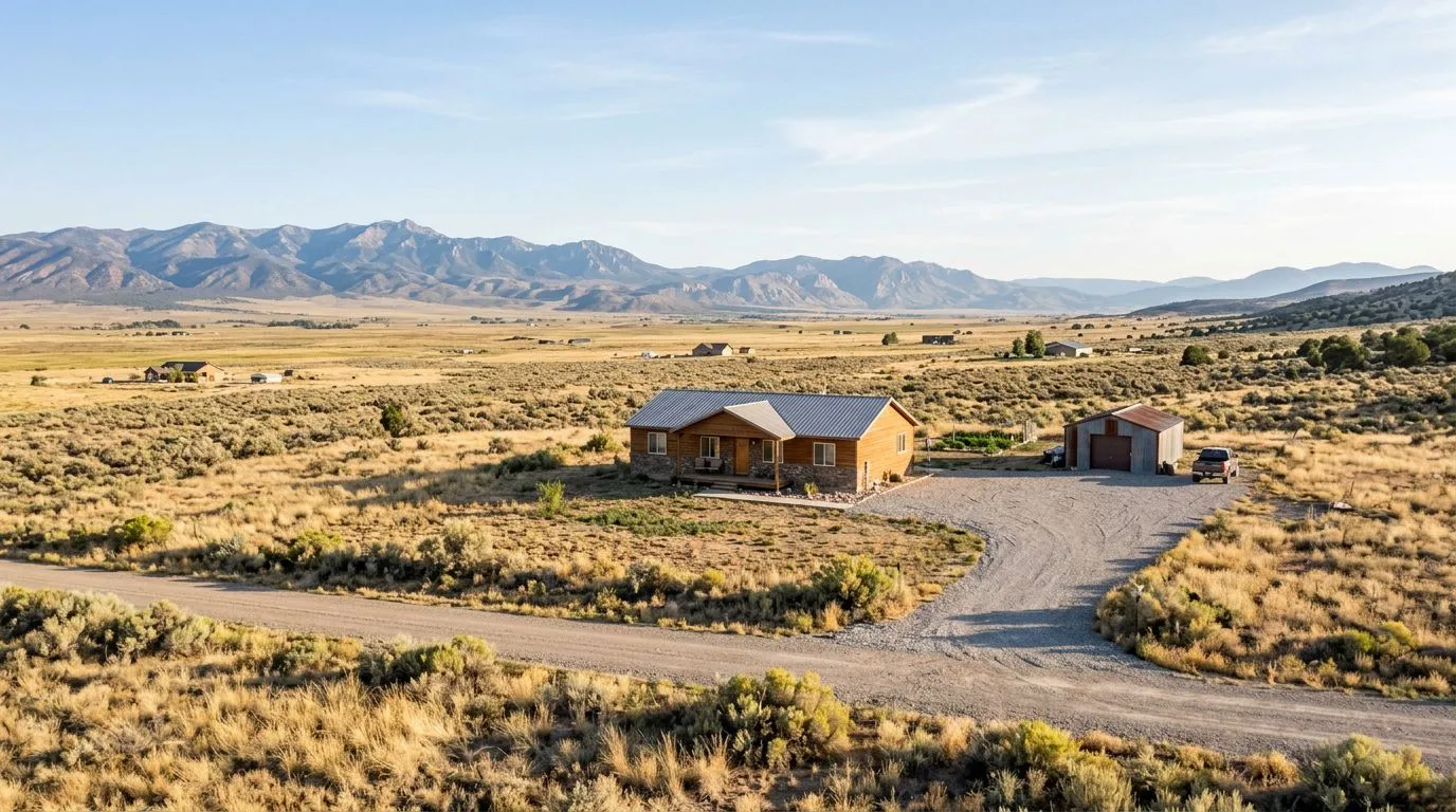 Mountain lodge property beside snowy slopes illustrating spacious Southern Utah real estate