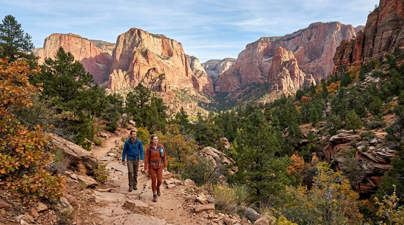 Mountain lodge in Southern Utah's snowy alpine landscape illustrating access to trails and mountain recreation
