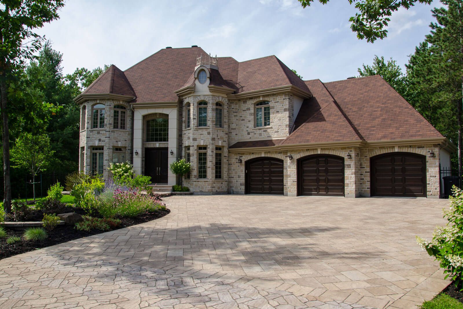 Family views home