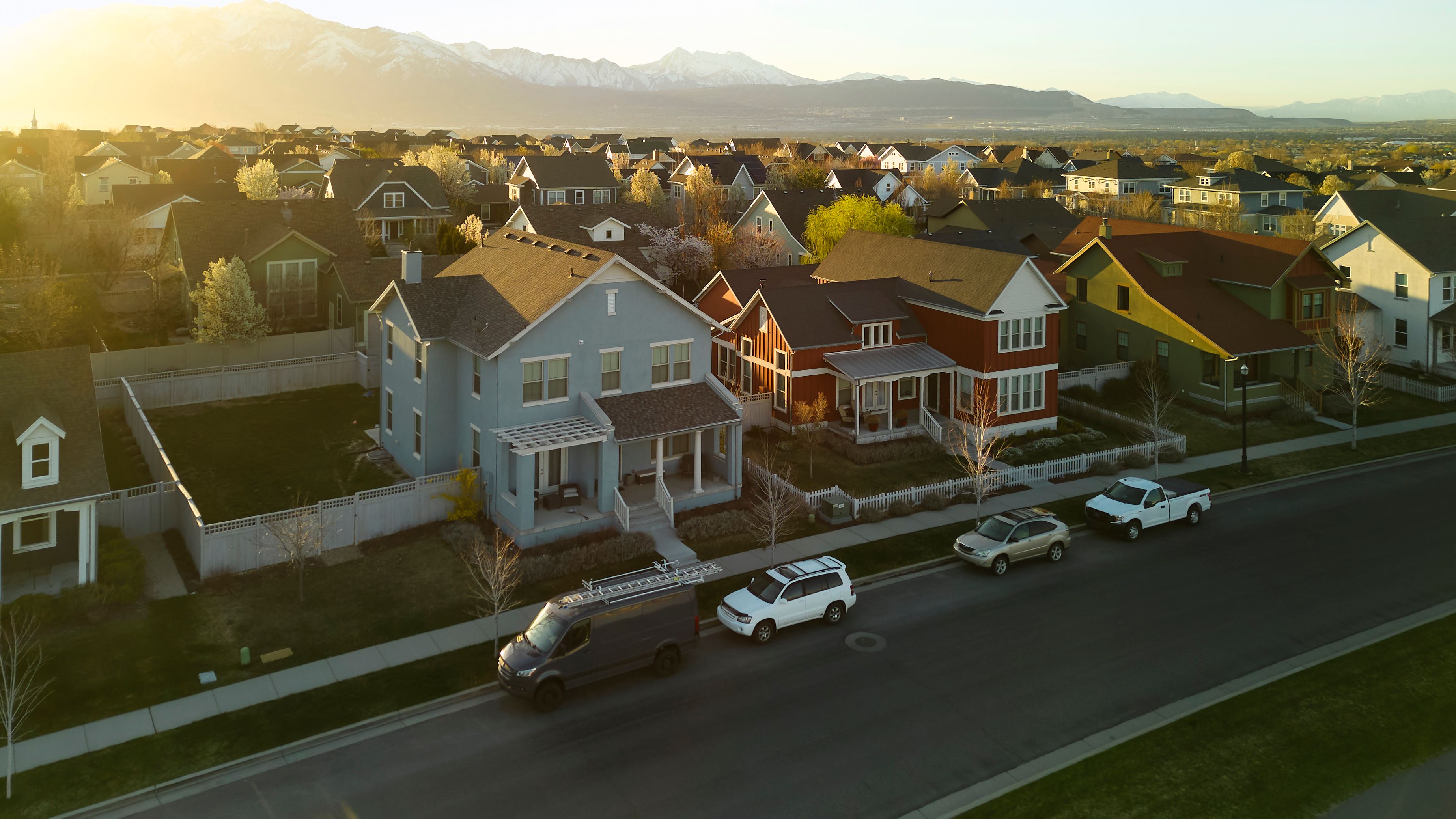 Family views home