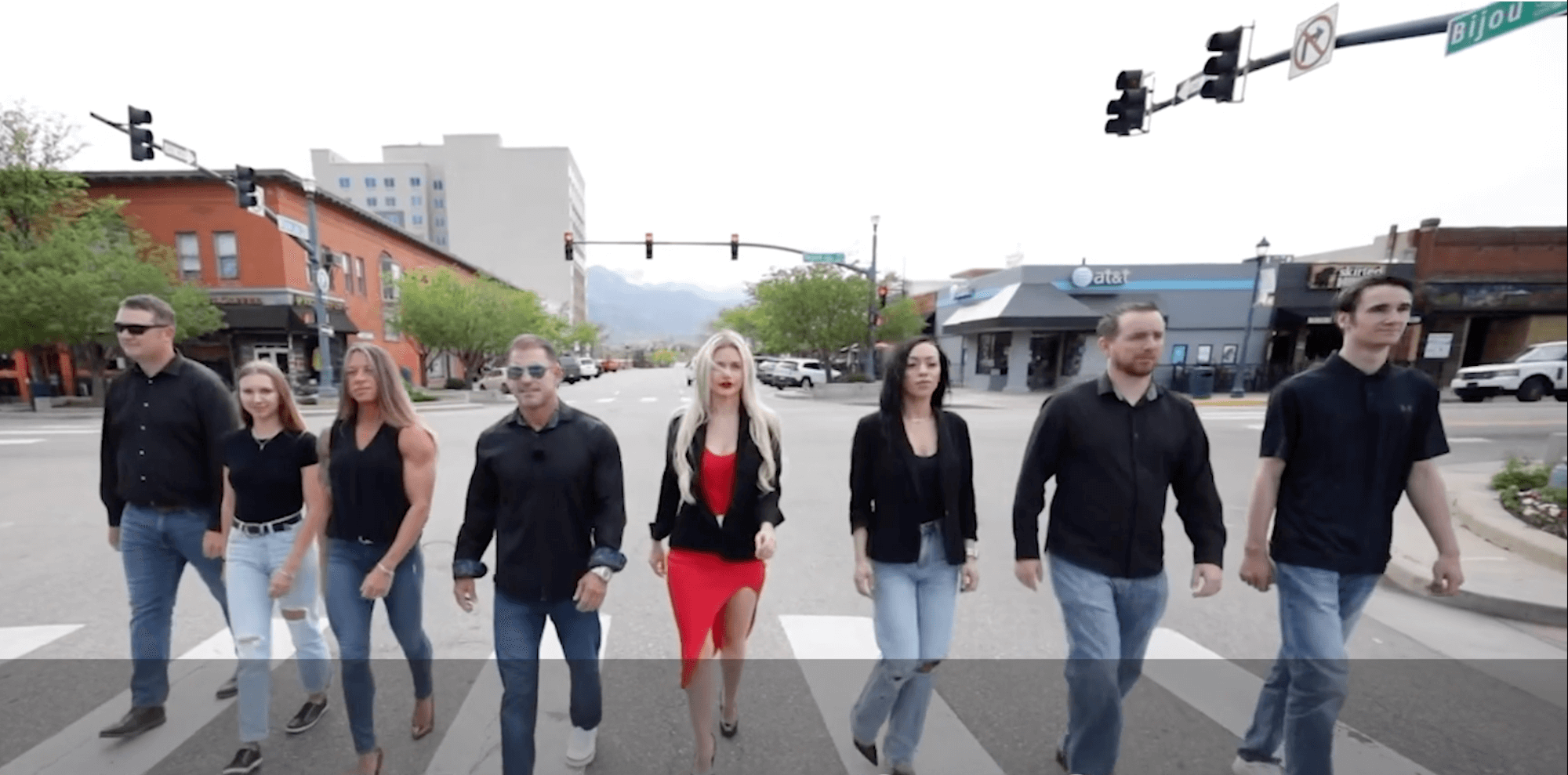 Jordan team walking in the street