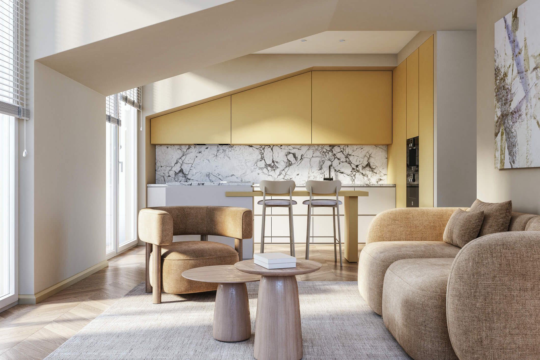Agent house tour with couple
