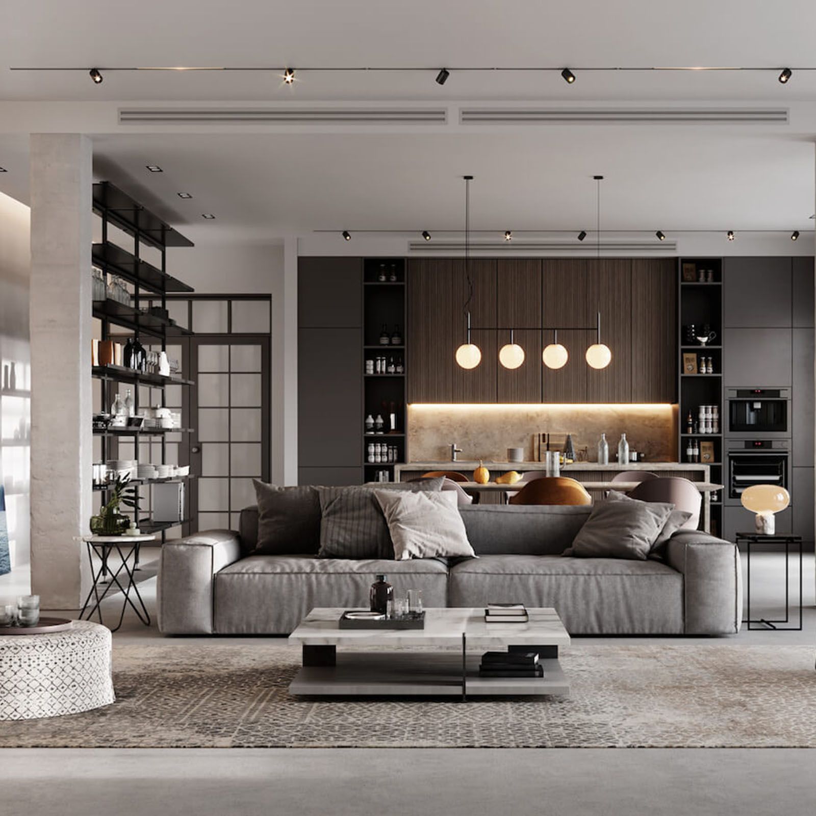 Couple cuddles on couch