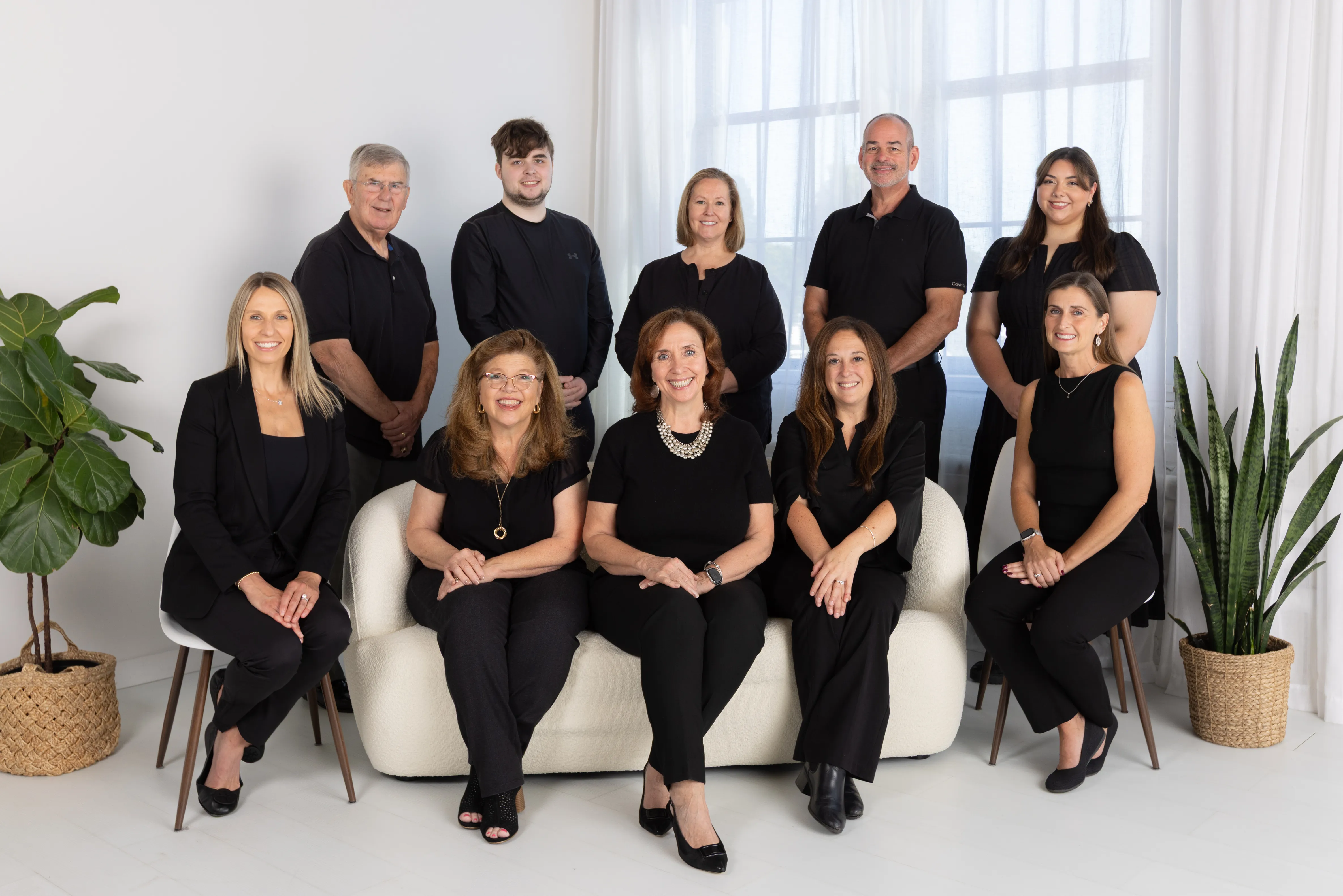 team photo in industrial office
