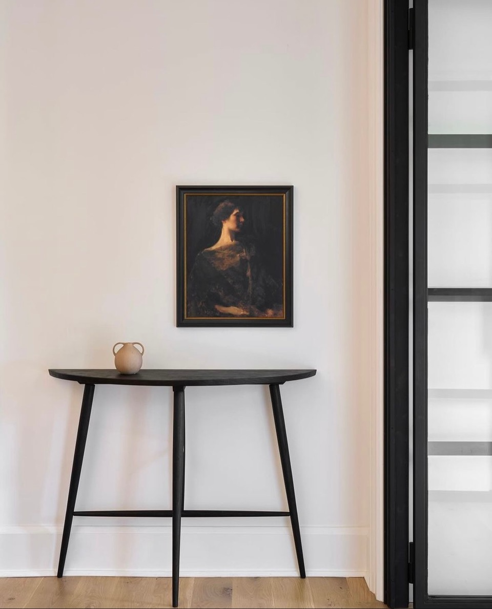 elegant portrait in a hallway