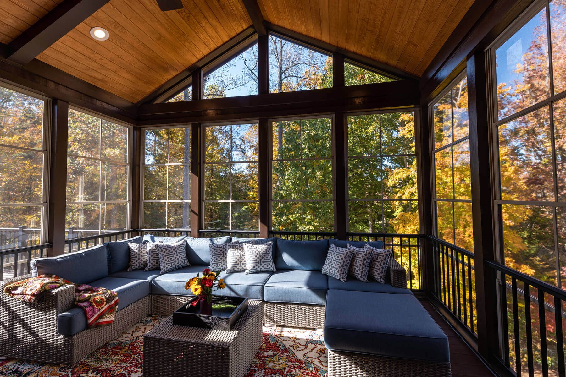 Couple cuddles on couch