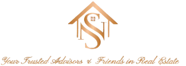 Logo of S and S Real Estate with a house outline and the tagline 