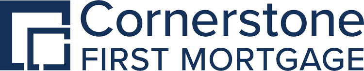 Cornerstone First Mortgage logo, a financial services company specializing in residential mortgage lending and home loan solutions