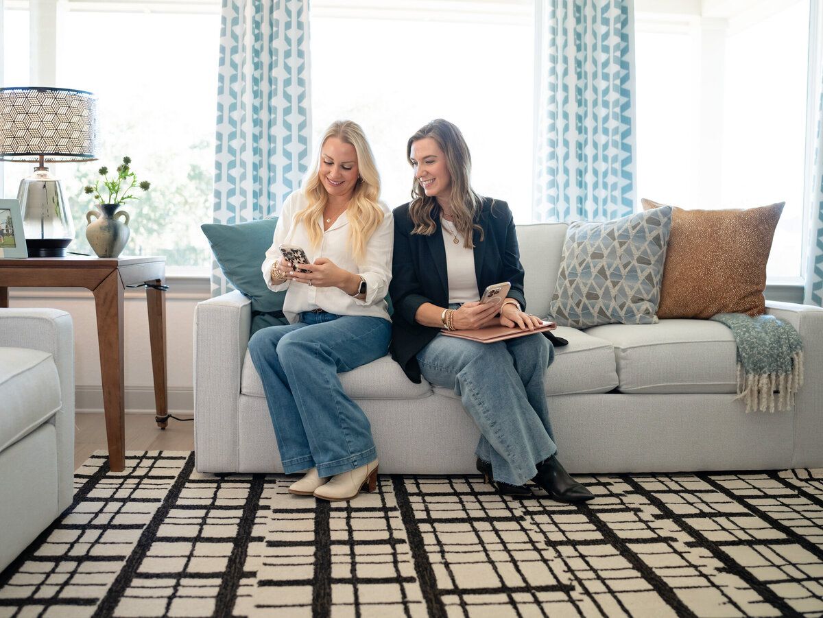 team photo in living room