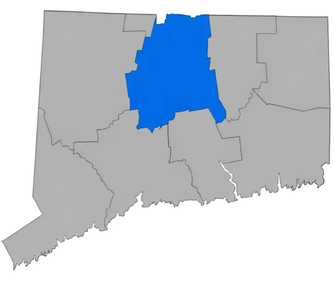 Hartford County Connecticut Map