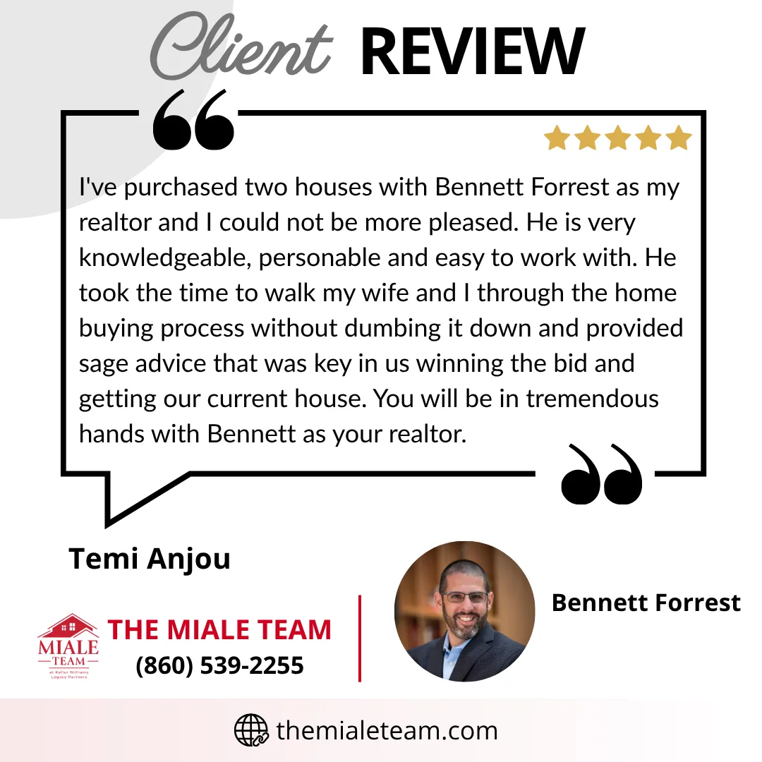 Client review featuring Bennett Forrest of The Miale Team
