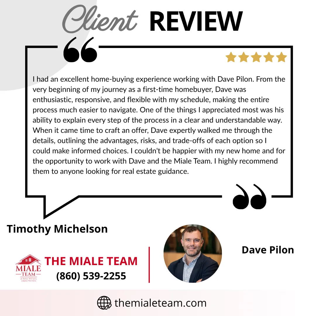 Client review featuring Dave Pilon of The Miale Team