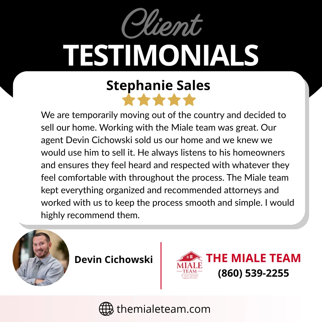 Client review featuring Devin C of The Miale Team
