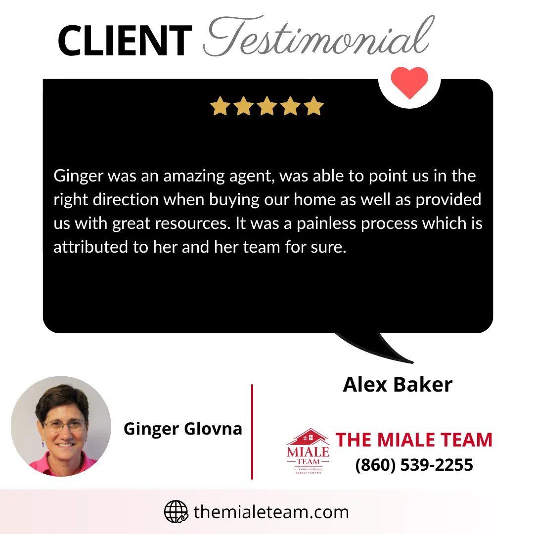 Client review featuring Ginger G of The Miale Team
