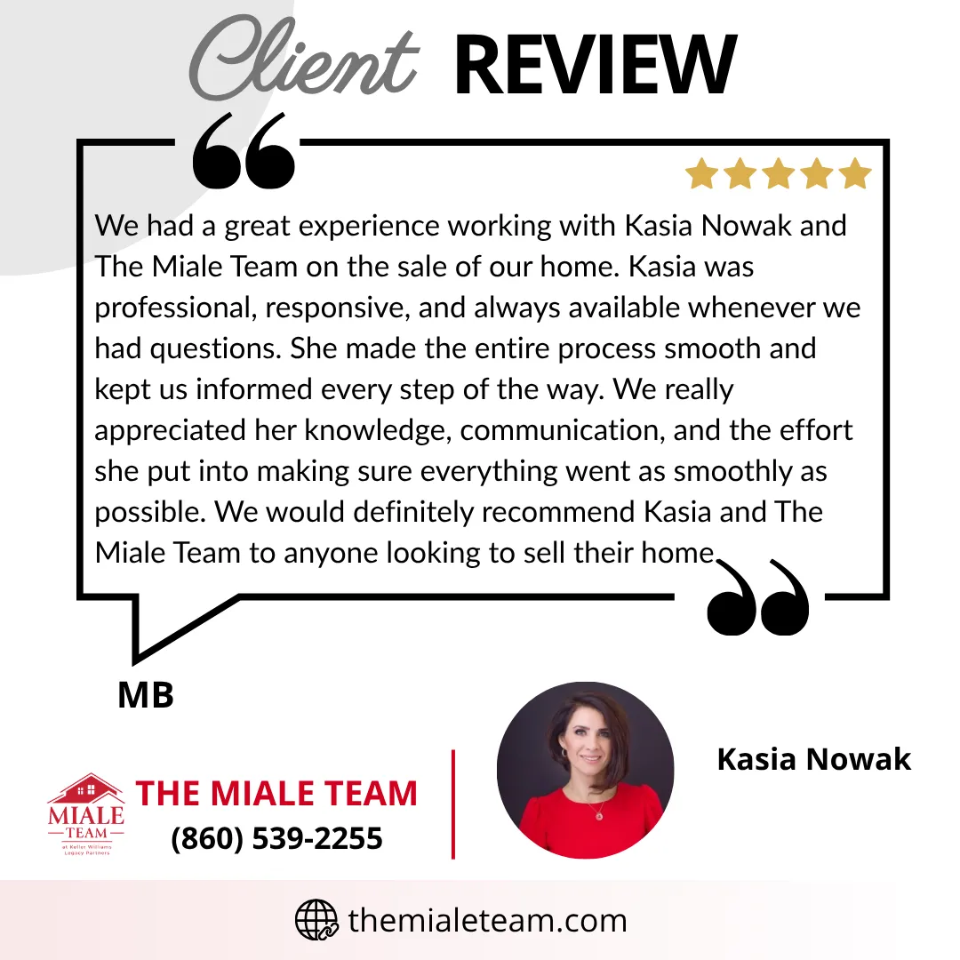Client review featuring Kasia of The Miale Team