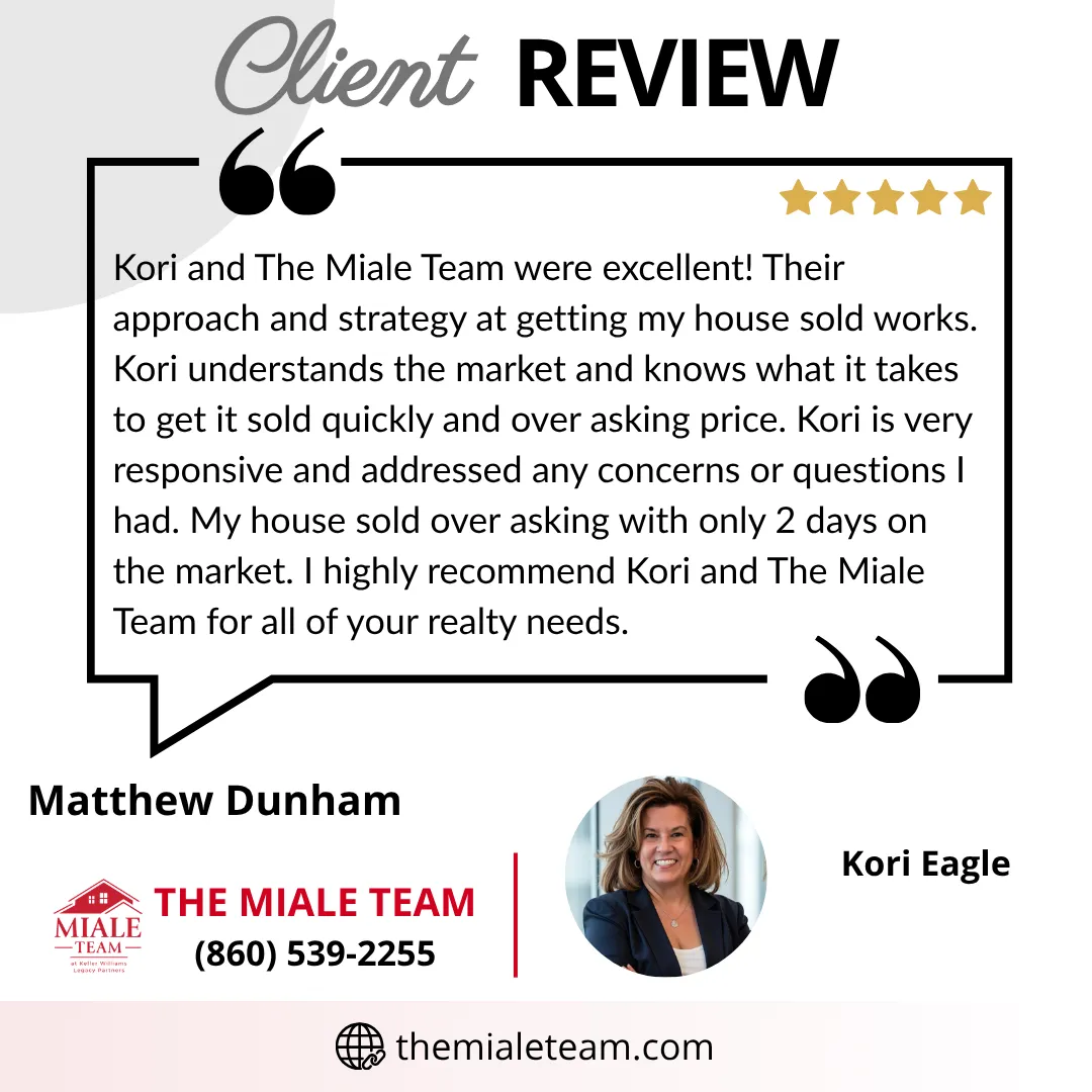 Client review featuring Kori of The Miale Team