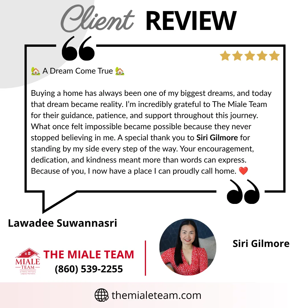 Client review featuring Siri G of The Miale Team