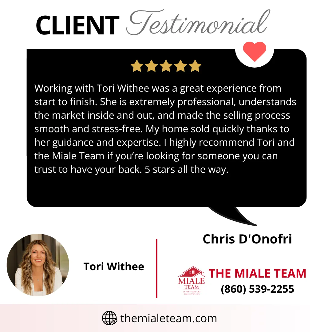 Client review featuring Tori W of The Miale Team