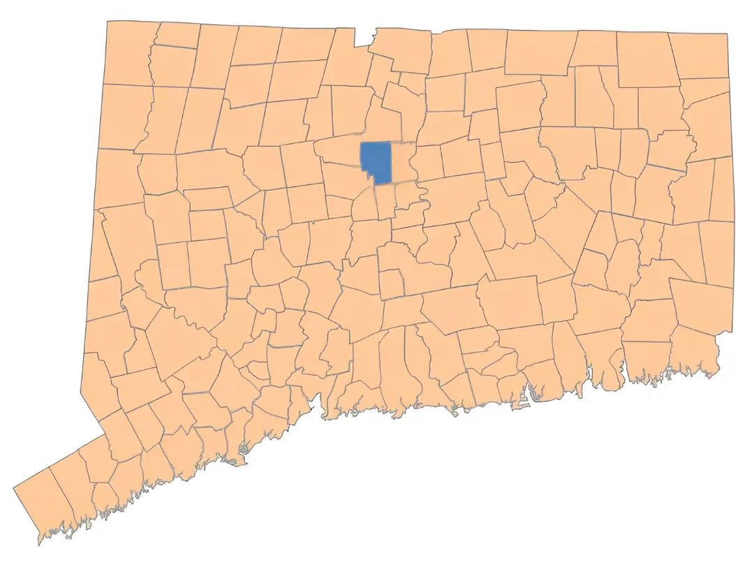 Map of West Hartford Connecticut