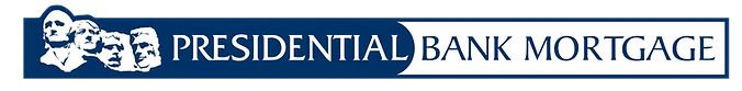 Presidential Bank Mortgage logo with three illustrated faces and blue banner design