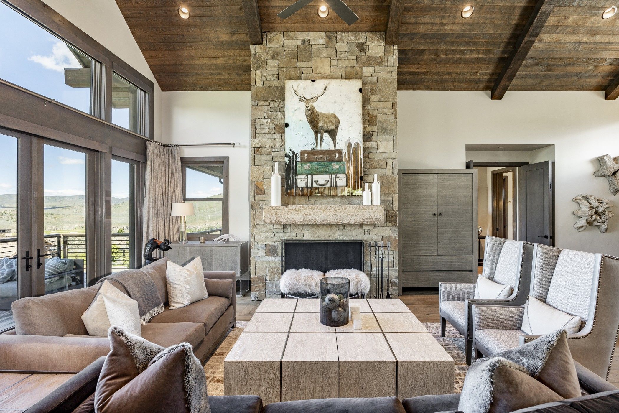 team photo in industrial office