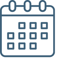 Calendar icon representing scheduling and appointment planning