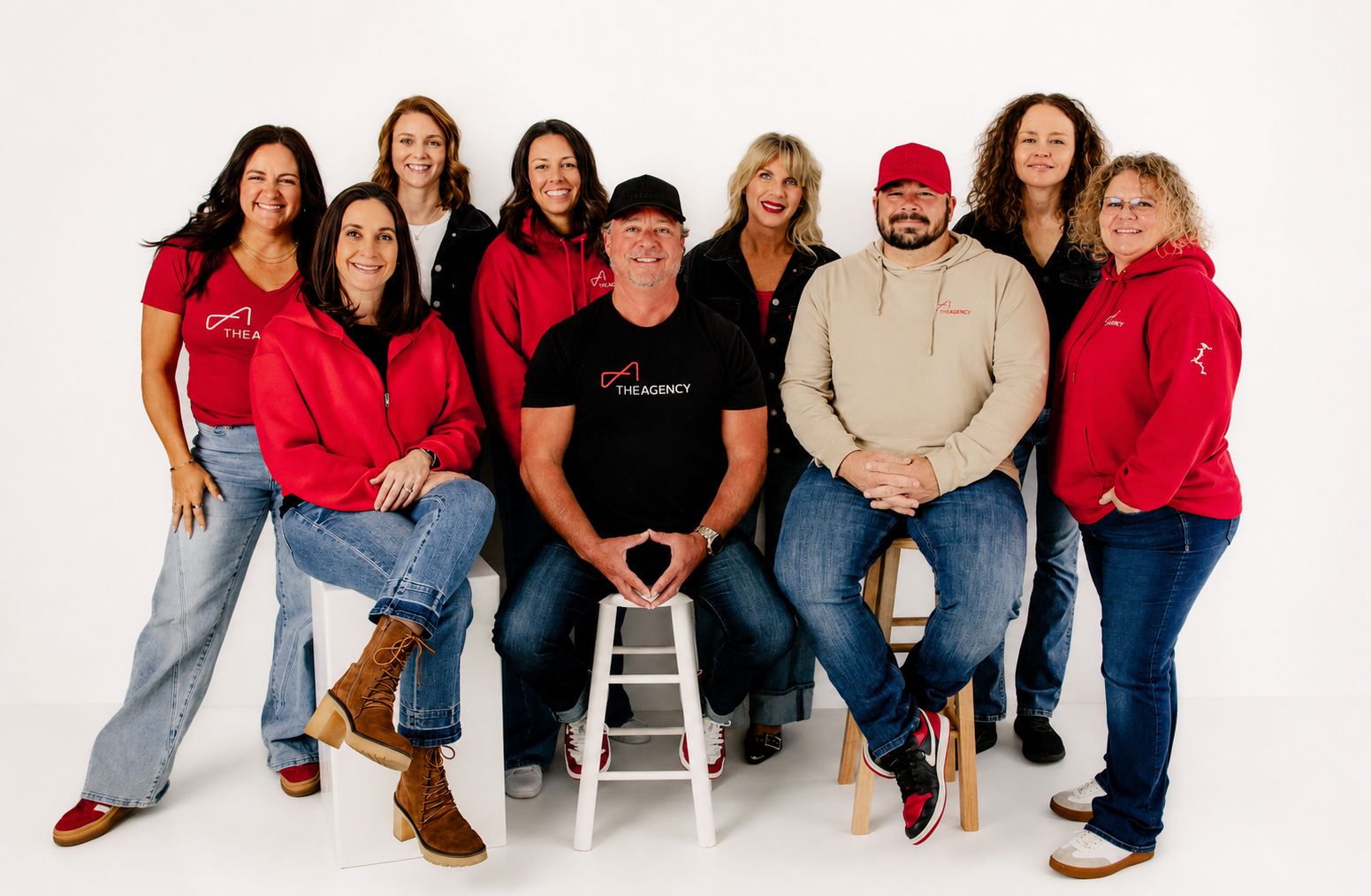 team photo in industrial office
