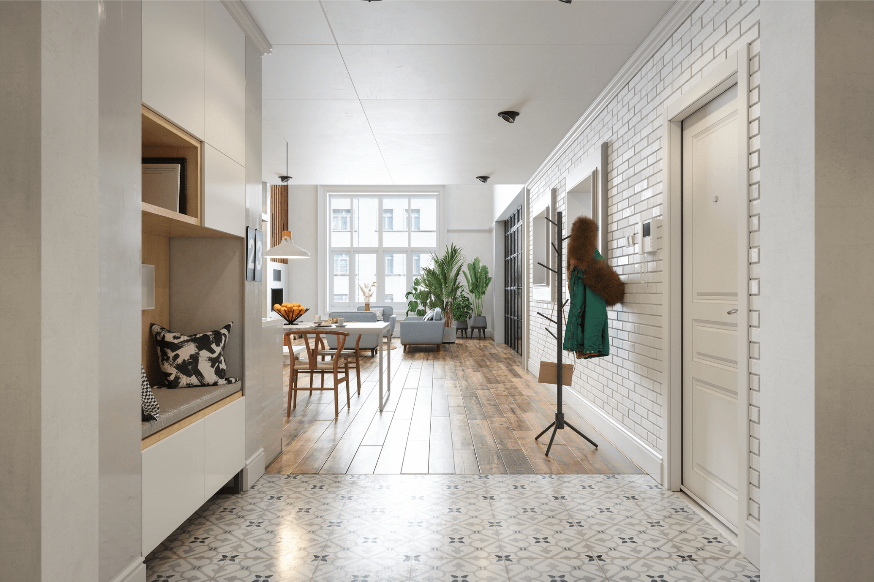 Agent house tour with couple