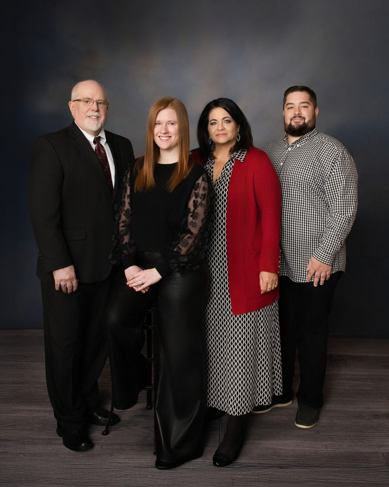 team photo in industrial office