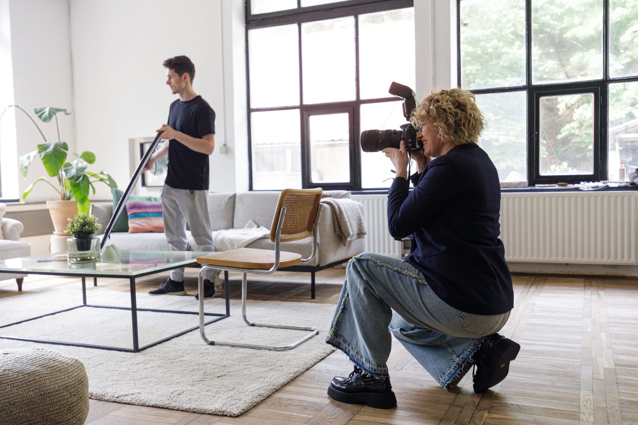 Agent house tour with couple