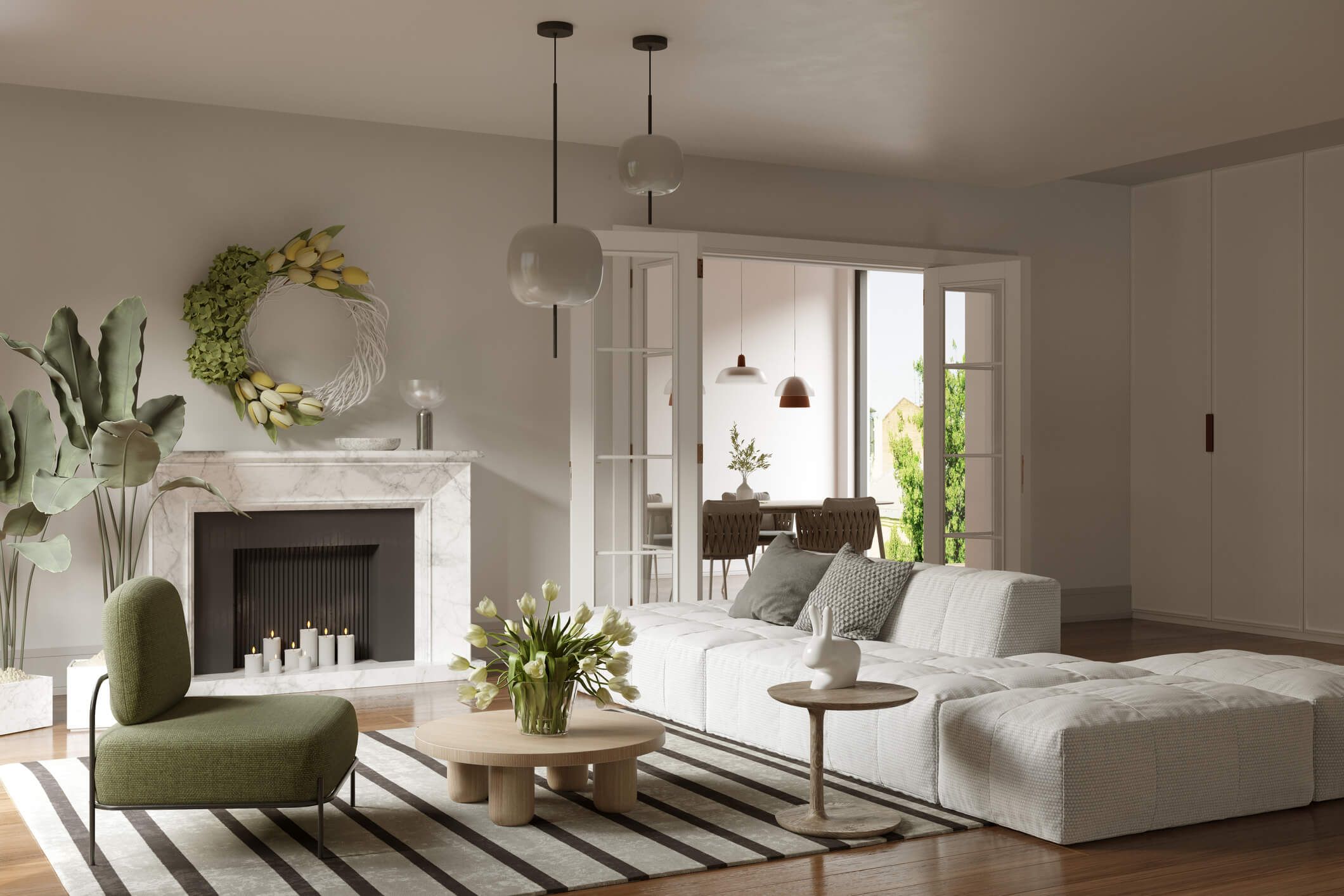 Agent house tour with couple