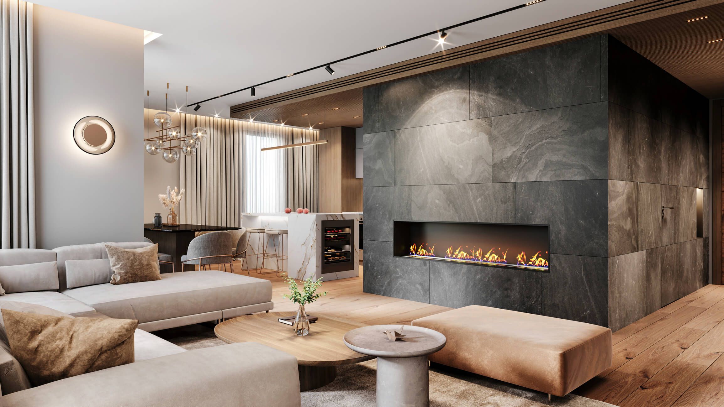 Agent house tour with couple